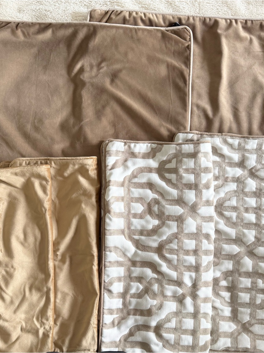Beautiful jacquard & velvet pillow covers